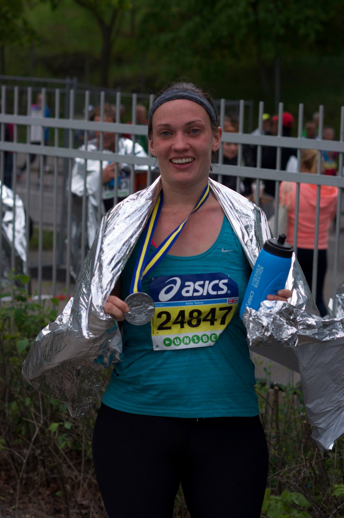 Anita running the marathon 3